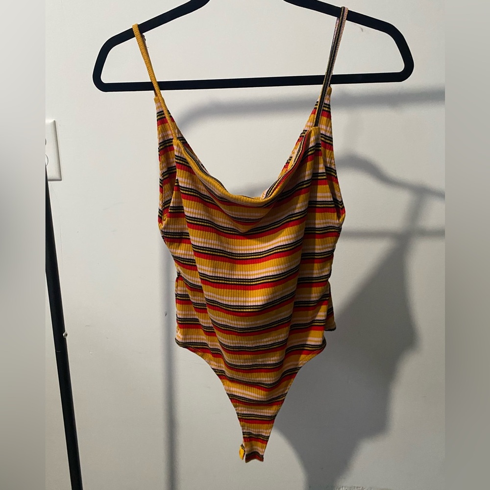 Astr Colorful Striped Bodysuit